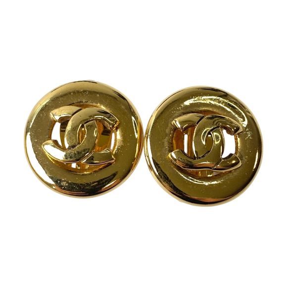 Chanel Women's Coco Mark Earrings Gold - Picture 1 of 9